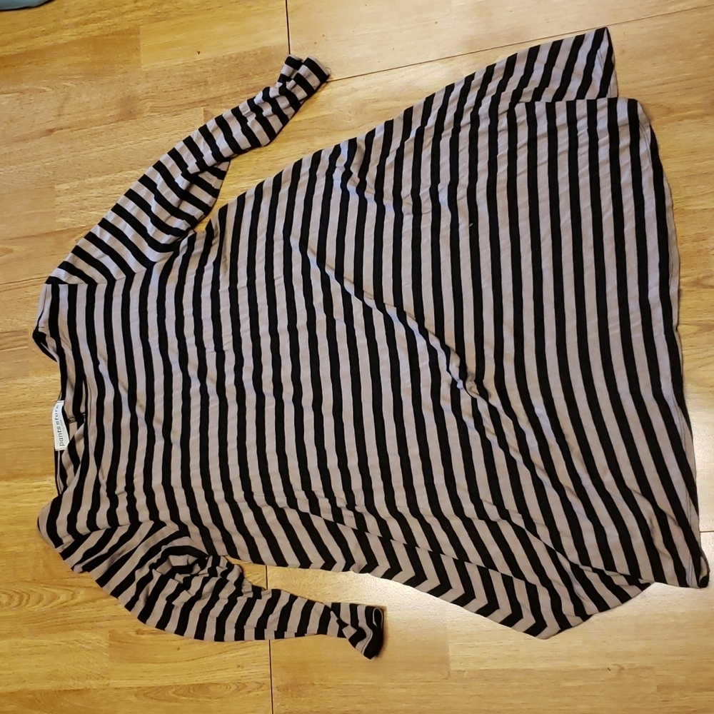 Pants Store tan and black striped swing dress small